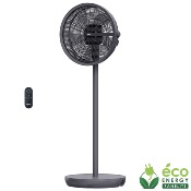 Ventilateur DC sur pied 40cm avec télécommande - Noir